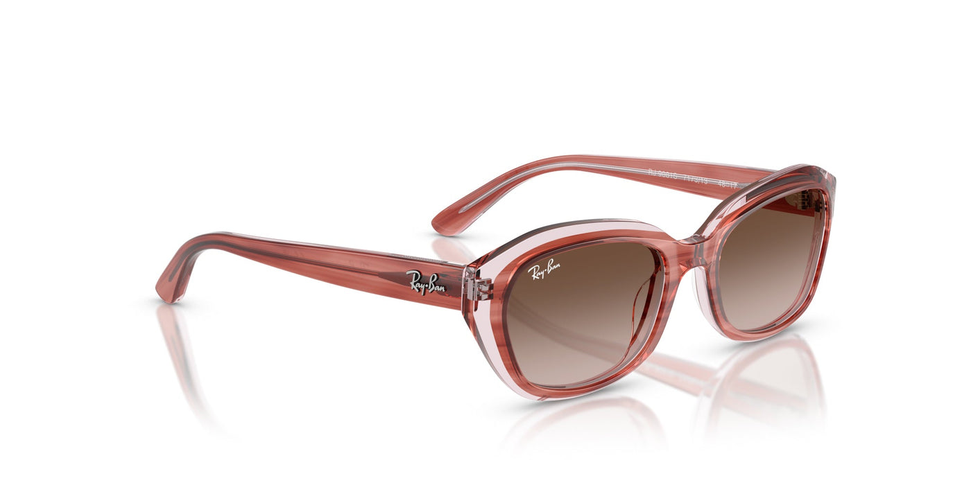 Ray-Ban Kids 0RJ9081S Striped Pink On Transparent Pink/Brown Gradient #colour_striped-pink-on-transparent-pink-brown-gradient