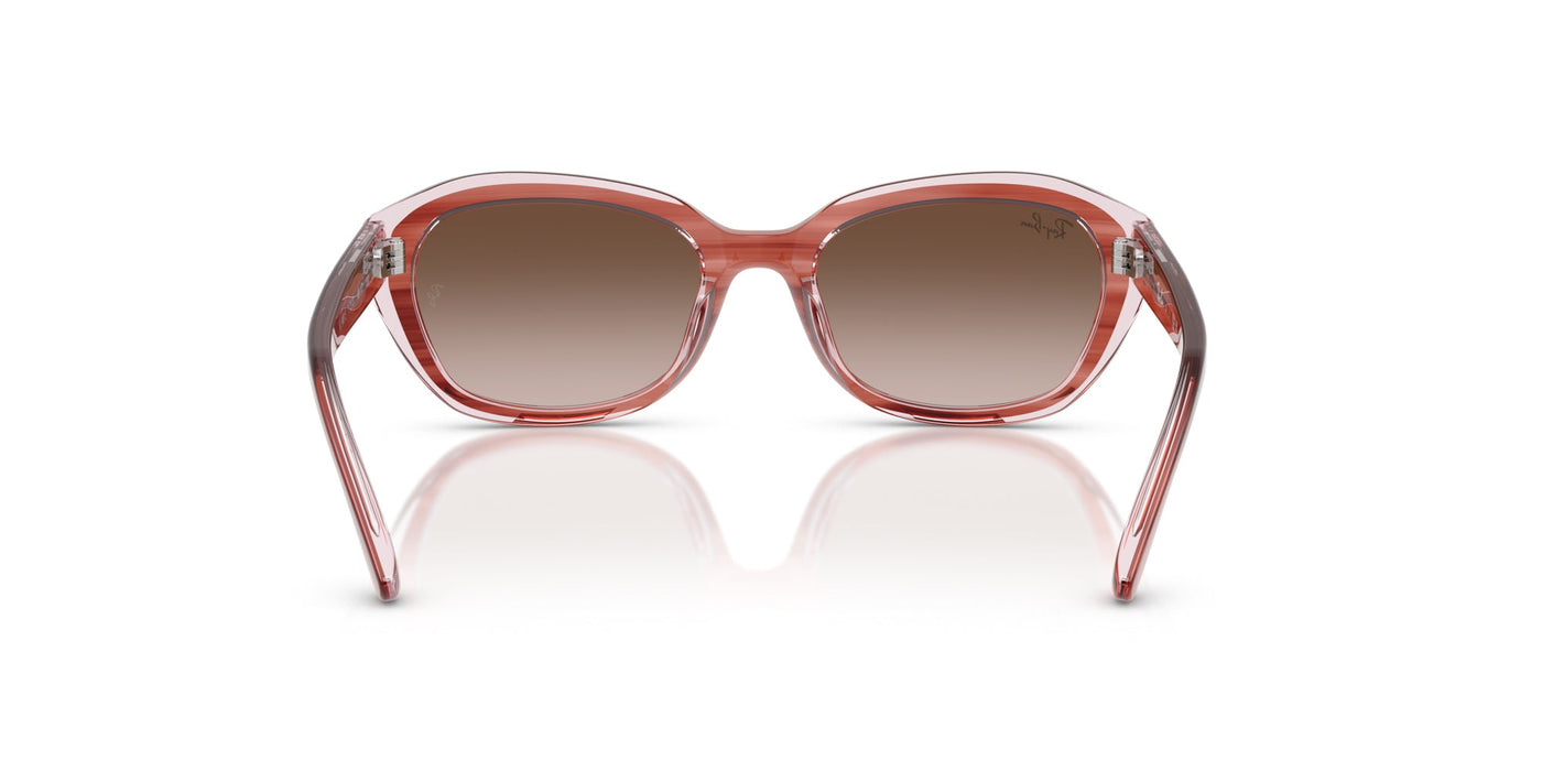 Ray-Ban Kids 0RJ9081S Striped Pink On Transparent Pink/Brown Gradient #colour_striped-pink-on-transparent-pink-brown-gradient