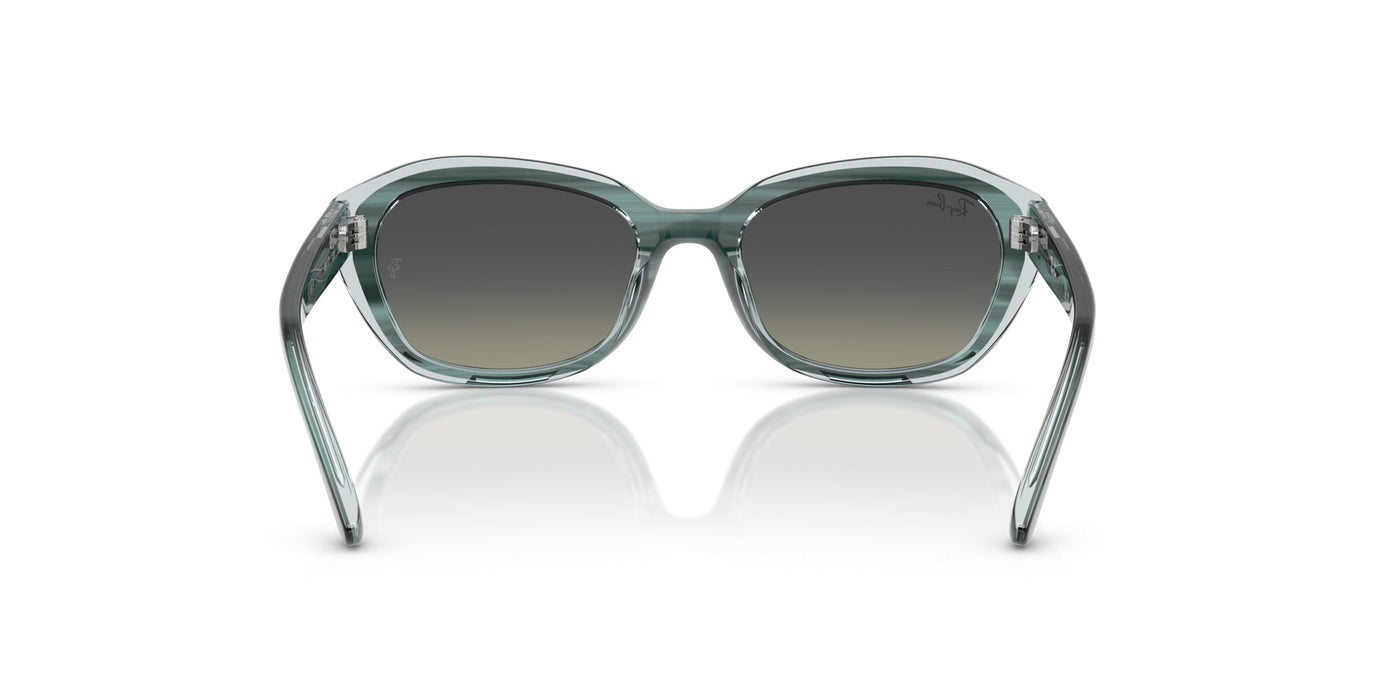 Ray-Ban Kids 0RJ9081S Striped Green On Transparent Green/Grey Gradient #colour_striped-green-on-transparent-green-grey-gradient