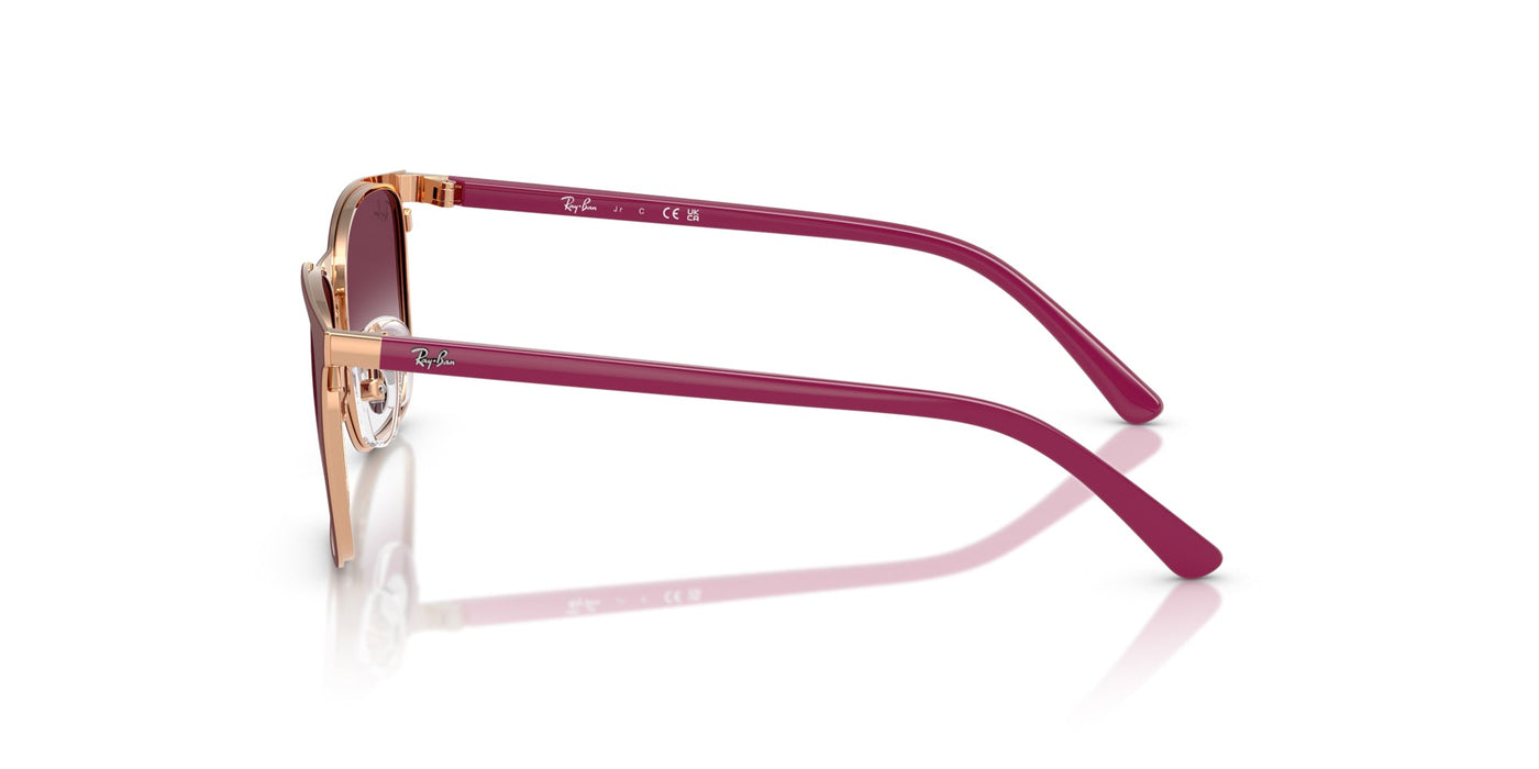 Ray-Ban Kids 0RJ9551S Bordeaux On Rose Gold/Clear Dark Violet Gradient #colour_bordeaux-on-rose-gold-clear-dark-violet-gradient