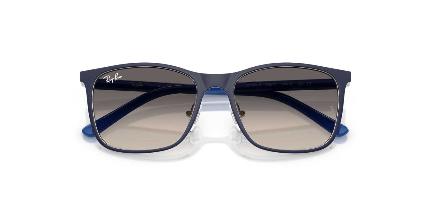 Ray-Ban Kids 0RJ9551S Blue On Silver/Grey Gradient #colour_blue-on-silver-grey-gradient