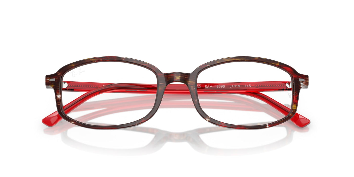 Ray-Ban Sam RB5432 Transparent Shade Fantasy Red #colour_transparent-shade-fantasy-red