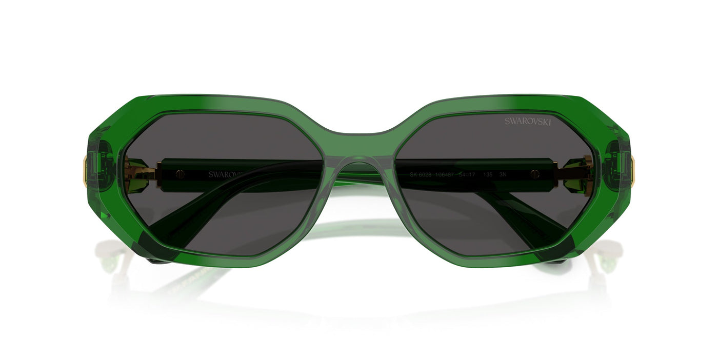 Swarovski SK6028 Transparent Green/Dark Grey #colour_transparent-green-dark-grey