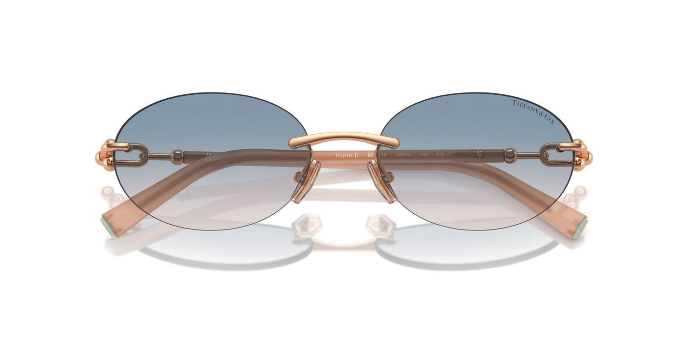 Tiffany TF3104D Rose Gold/Light Brown Blue Gradient #colour_rose-gold-light-brown-blue-gradient