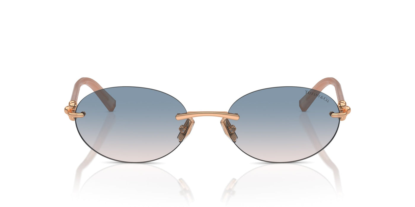 Tiffany TF3104D Rose Gold/Light Brown Blue Gradient #colour_rose-gold-light-brown-blue-gradient