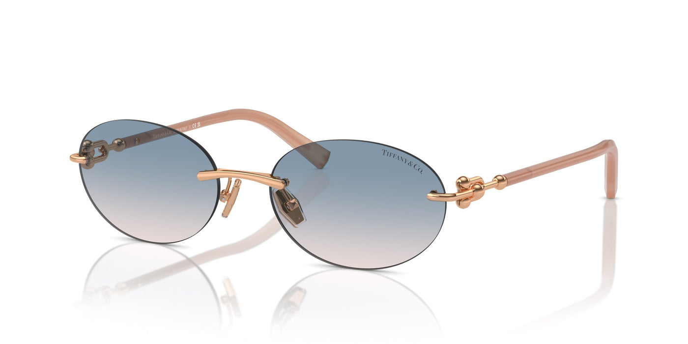 Tiffany TF3104D Rose Gold/Light Brown Blue Gradient #colour_rose-gold-light-brown-blue-gradient