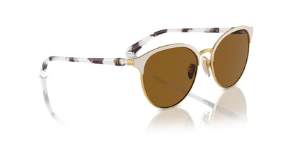 Vogue Eyewear VO4303S Top Matt Beige/Gold/Dark Brown Polarised #colour_top-matt-beige-gold-dark-brown-polarised