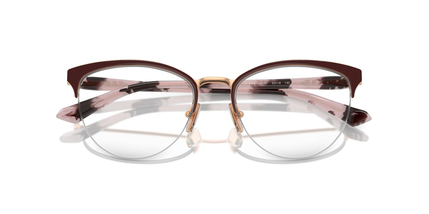 Vogue Eyewear VO4304 Top Bordeaux-Rose Gold #colour_top-bordeaux-rose-gold