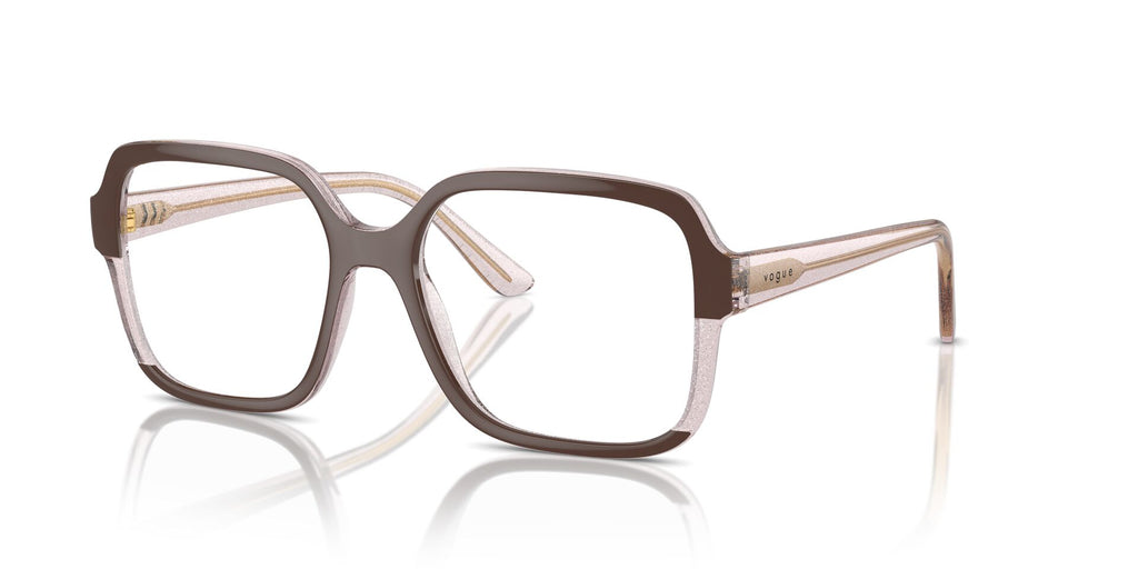 Vogue Eyewear VO5555 Brown-Transparent Rose Glitter #colour_brown-transparent-rose-glitter