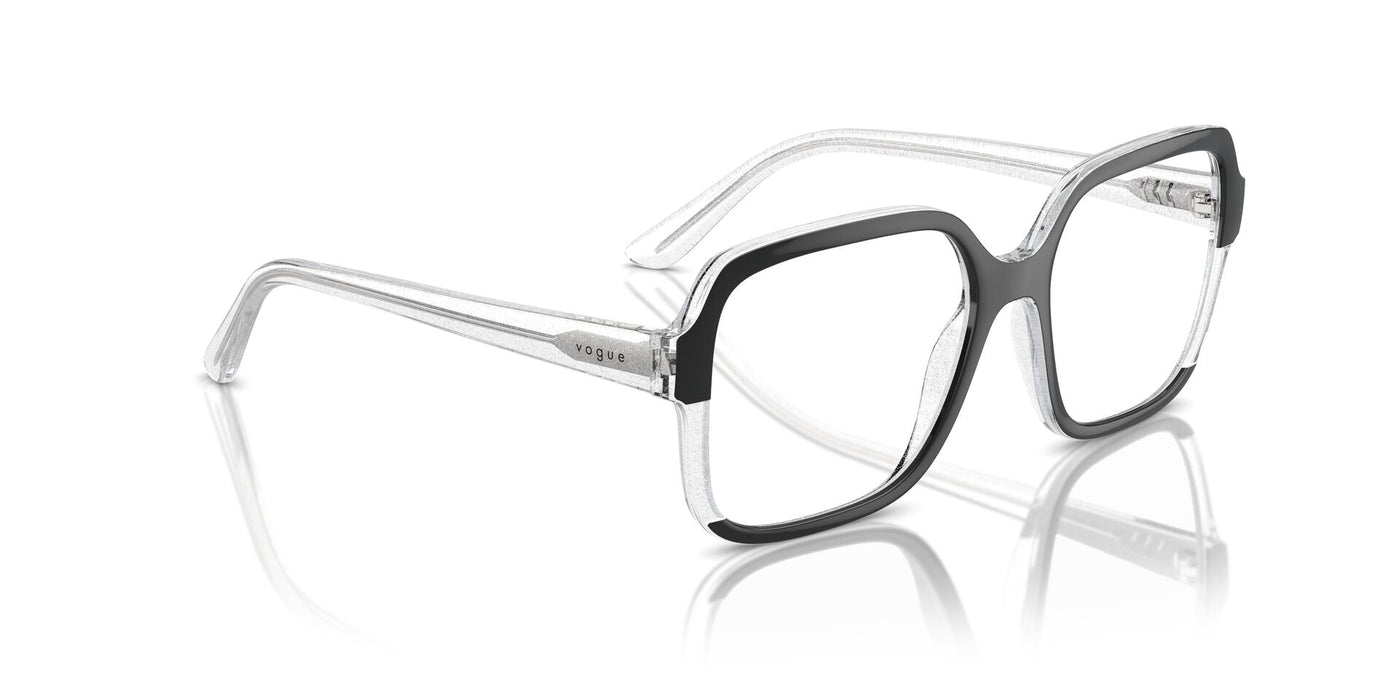 Vogue Eyewear VO5555 Black-Transparent Glitter #colour_black-transparent-glitter