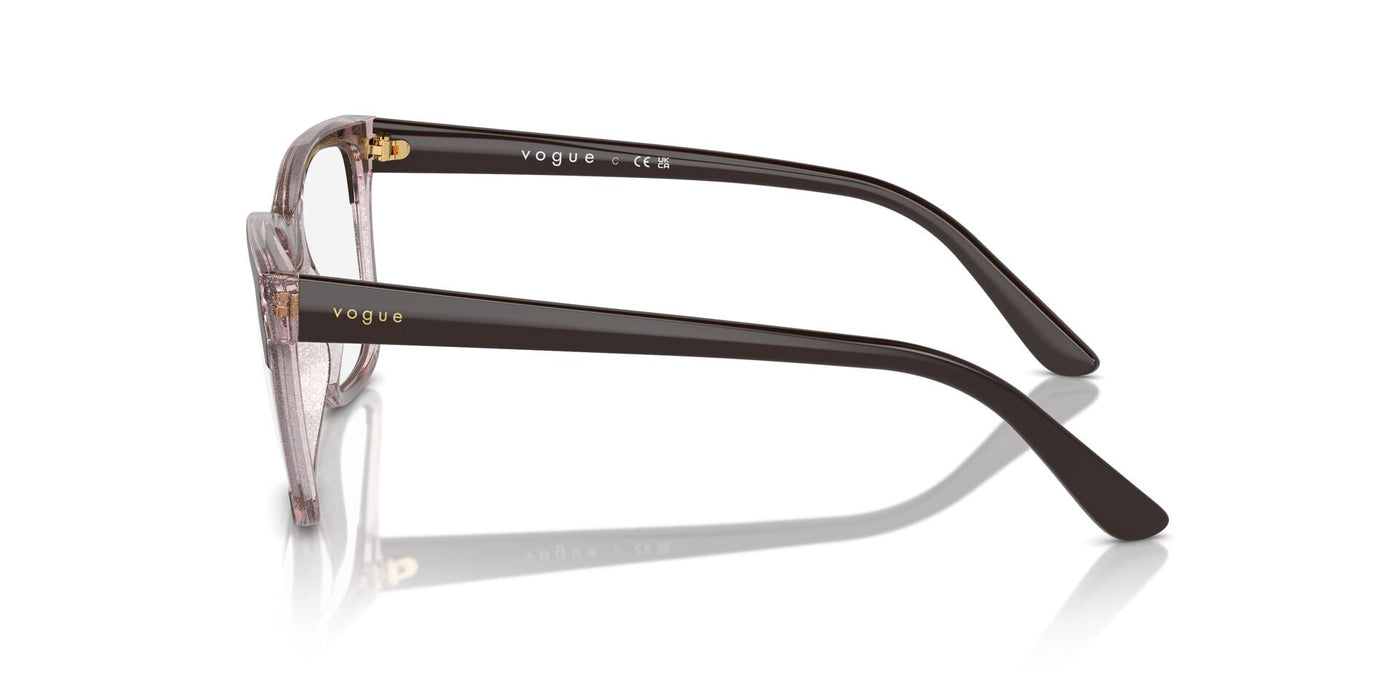 Vogue Eyewear VO5556 Brown-Transparent Rose Glitter #colour_brown-transparent-rose-glitter