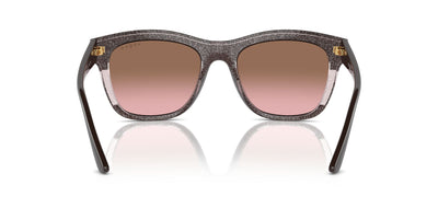 Vogue Eyewear VO5557S Brown/Transparent Rose Glitter/Pink Brown Gradient #colour_brown-transparent-rose-glitter-pink-brown-gradient