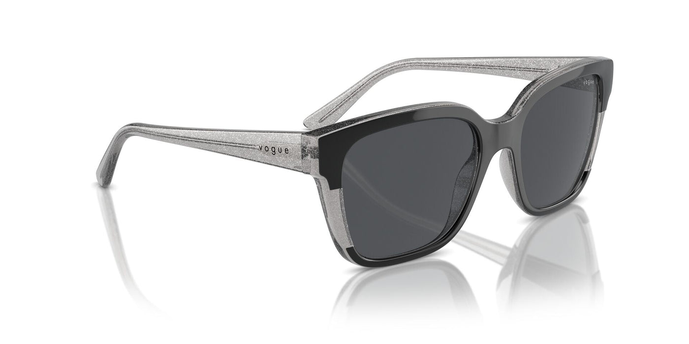 Vogue Eyewear VO5558S Black/Transparent Grey Glitter/Dark Grey #colour_black-transparent-grey-glitter-dark-grey