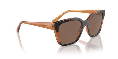 Vogue Eyewear VO5558S Havana/Transparent Brown Glitter/Dark Brown #colour_havana-transparent-brown-glitter-dark-brown