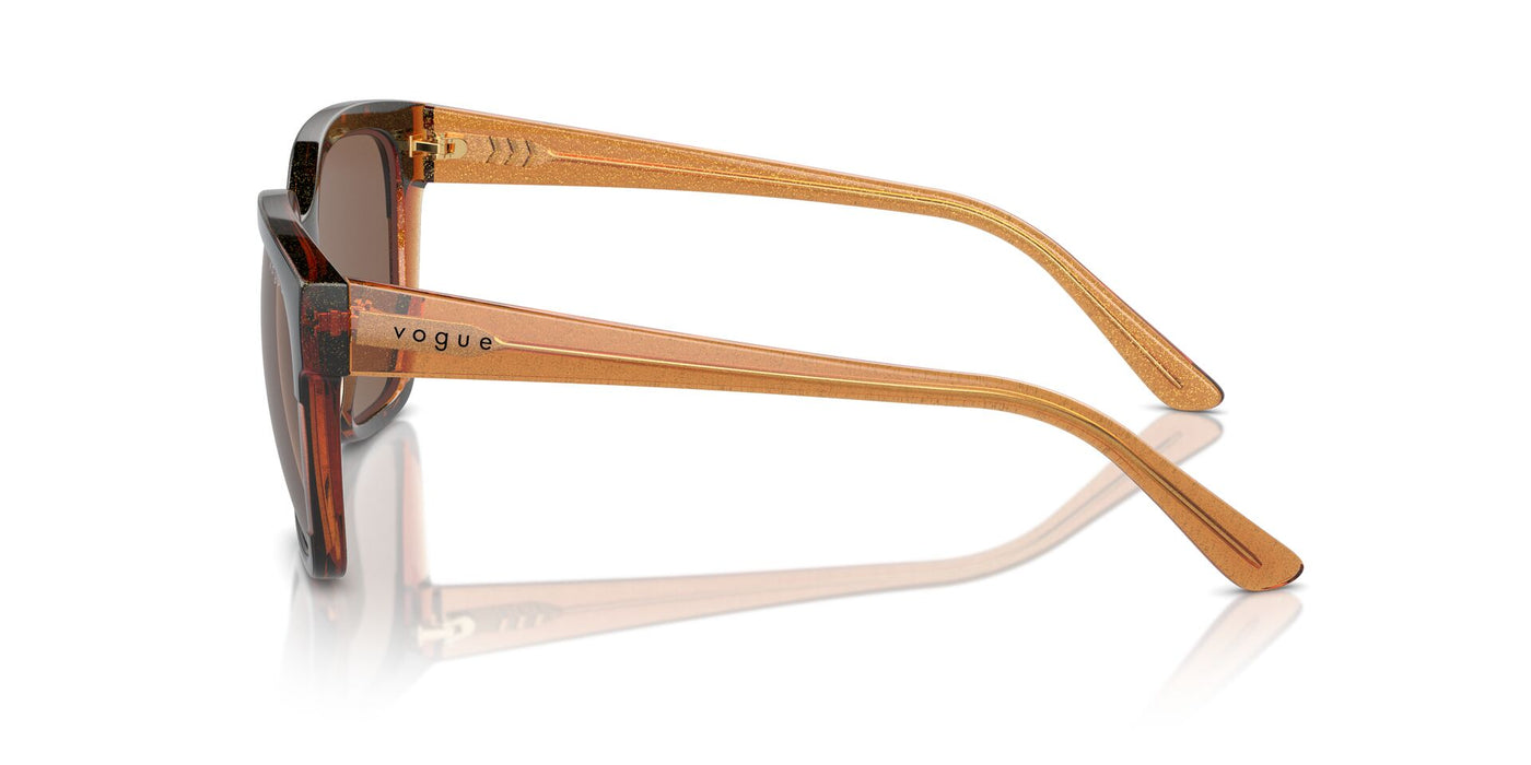 Vogue Eyewear VO5558S Havana/Transparent Brown Glitter/Dark Brown #colour_havana-transparent-brown-glitter-dark-brown