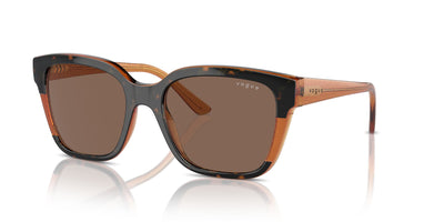 Vogue Eyewear VO5558S Havana/Transparent Brown Glitter/Dark Brown #colour_havana-transparent-brown-glitter-dark-brown