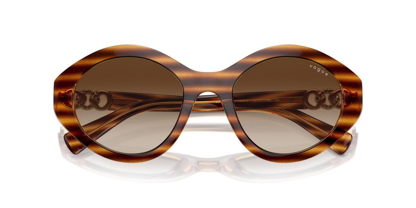 Vogue Eyewear VO5576SB Striped Dark Havana/Brown Gradient #colour_striped-dark-havana-brown-gradient