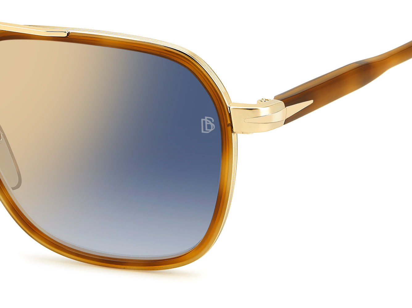 David Beckham DB1161/S Brown Havana Gold/Blue Shaded Gold Mirror #colour_brown-havana-gold-blue-shaded-gold-mirror