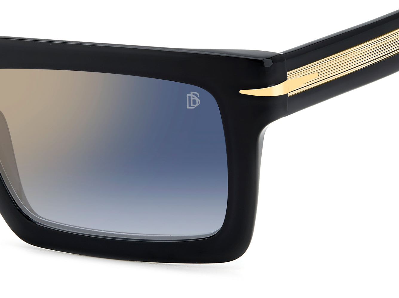 David Beckham DB7126/S Black Gold/Blue Shaded Gold Mirror #colour_black-gold-blue-shaded-gold-mirror