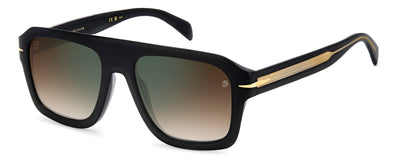 David Beckham DB7127/S Black Gold/Brown Shaded Green Mirror #colour_black-gold-brown-shaded-green-mirror