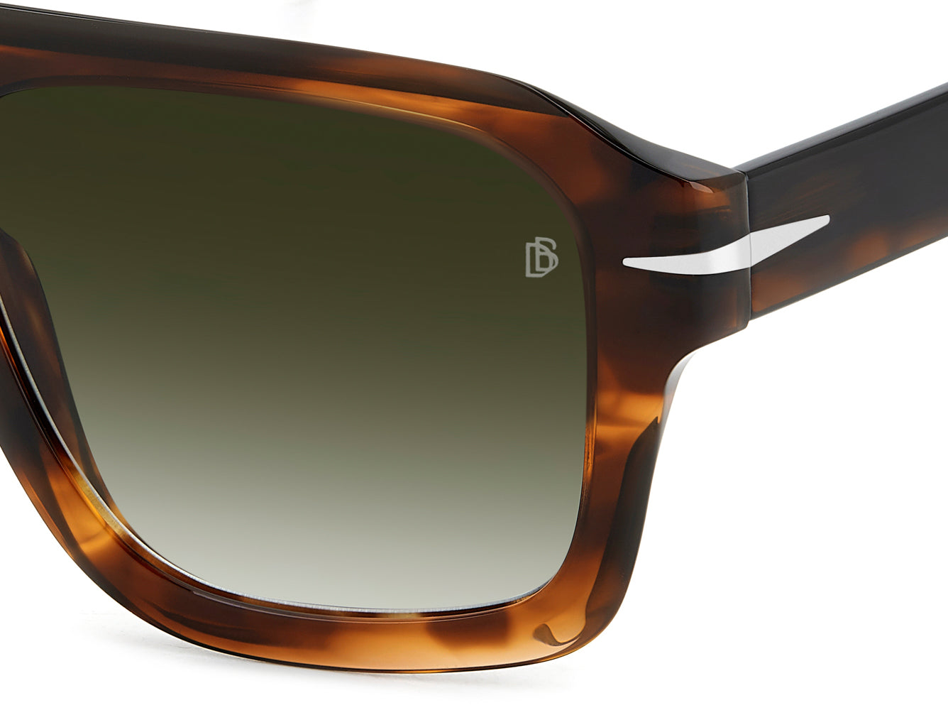 David Beckham DB7127/S Brown Horn/Green Shaded Gradient #colour_brown-horn-green-shaded-gradient