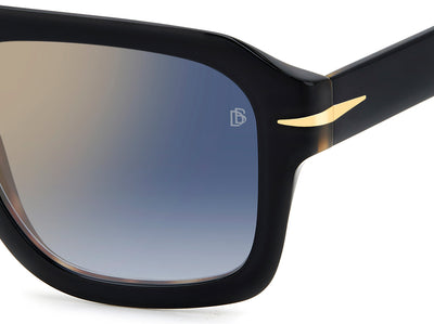 David Beckham DB7127/S Black Havana/Blue Shaded Gold Mirror #colour_black-havana-blue-shaded-gold-mirror