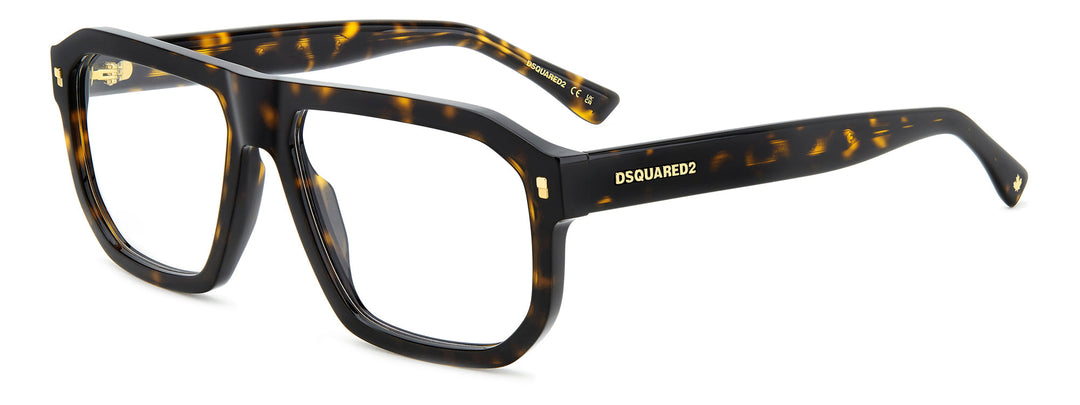 New DSQUARED2 DQ 5075 047 54MM Havana Aviator hot Women’s Eyeglasses Frame