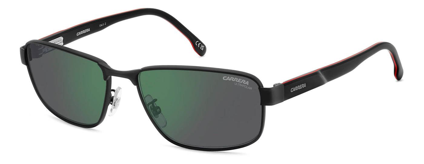 Carrera C Flex 09/G/S Matte Black/Greengrey Sp Pz Hight Contrast Antirefle Polarised Mirror #colour_matte-black-greengrey-sp-pz-hight-contrast-antirefle-polarised-mirror