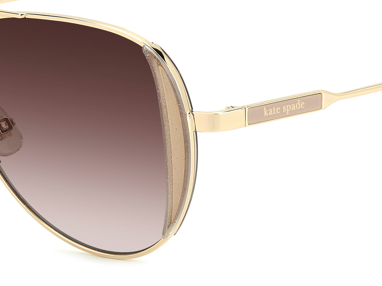 Kate Spade KS Navy/G/S Crystal Gold Glitter/Brown Shaded Polarised Gradient #colour_crystal-gold-glitter-brown-shaded-polarised-gradient