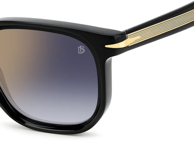 David Beckham DB7133/S Black/Blue Shaded Gold Gradient Mirror #colour_black-blue-shaded-gold-gradient-mirror