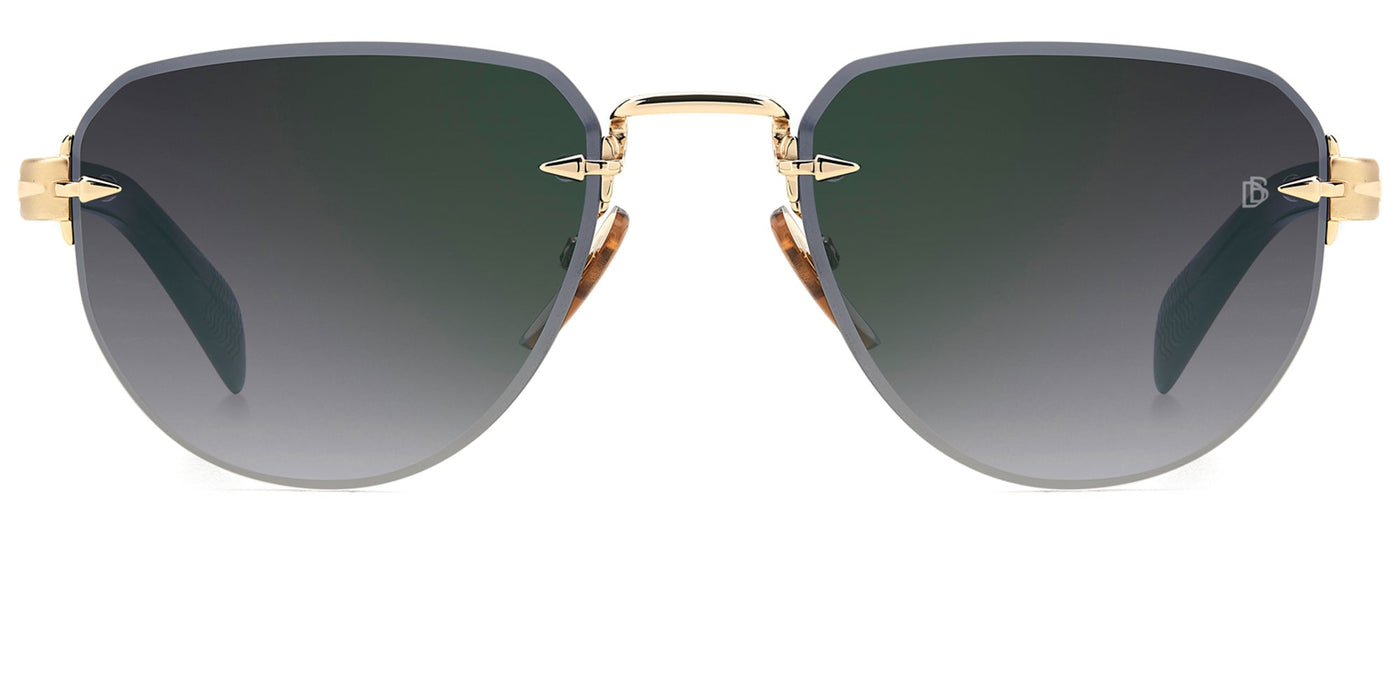 David Beckham DB7144/S Gold/Grey Shaded Green Gradient Mirror #colour_gold-grey-shaded-green-gradient-mirror