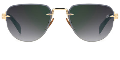 David Beckham DB7144/S Gold/Grey Shaded Green Gradient Mirror #colour_gold-grey-shaded-green-gradient-mirror