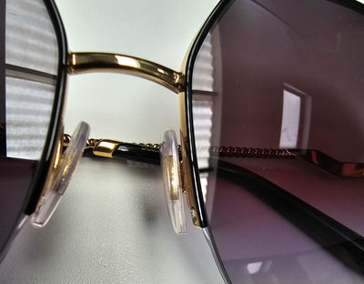 Oversized Black and Gold Square Dolce & Gabbana Sunglasses