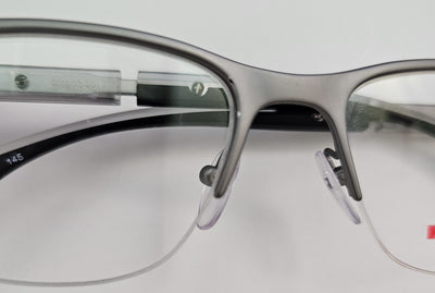 Silver Prada Sport Semi - Rimless Frame