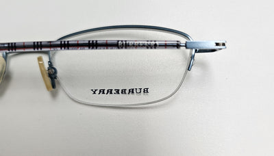 Azure Blue Vintage Burberry Semi-Rimless Frame