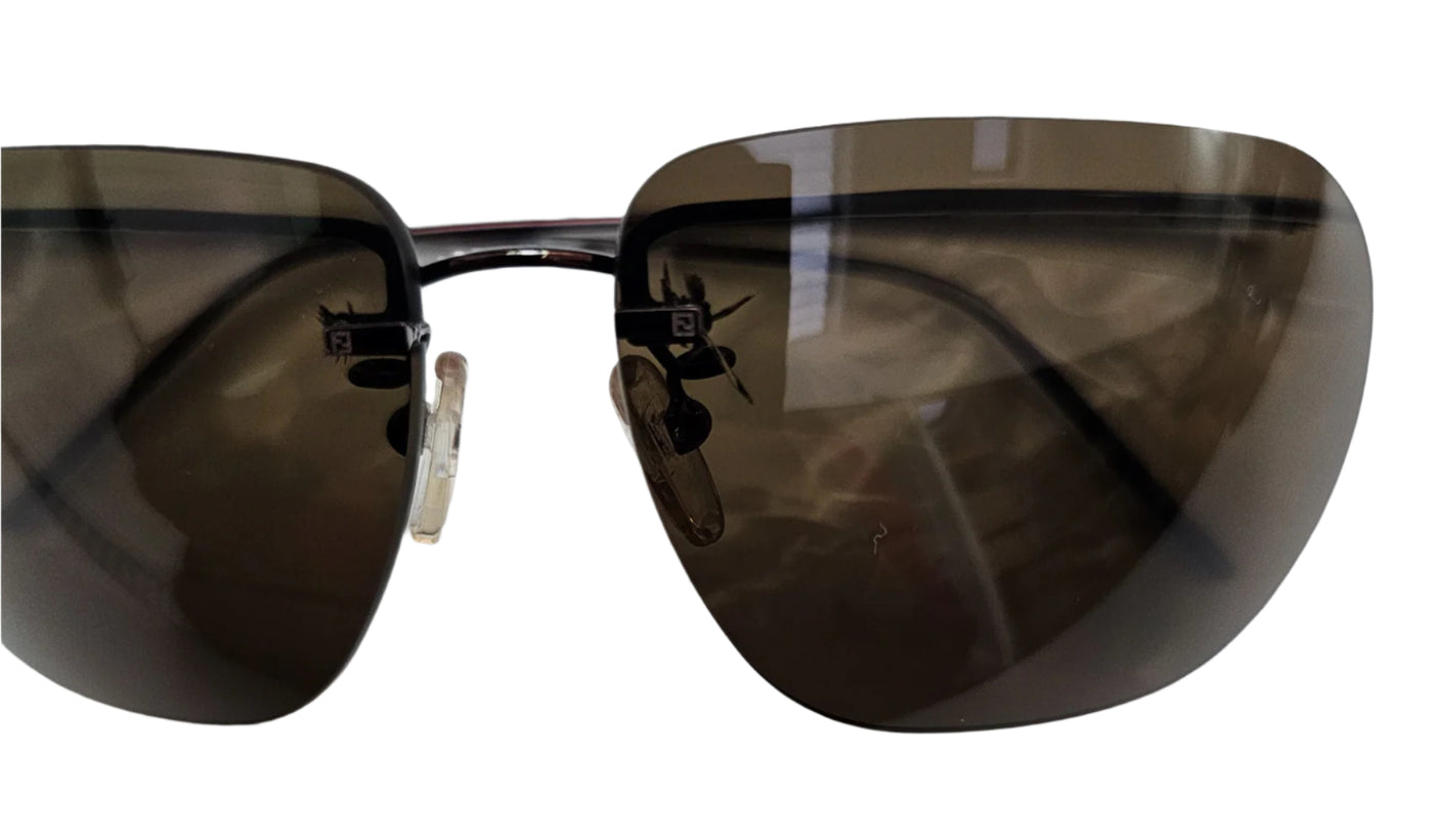 Wraparound Brown Fendi Sunglasses