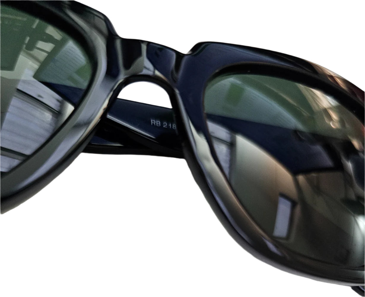 Polished Black Rayban State Street Sunglasses