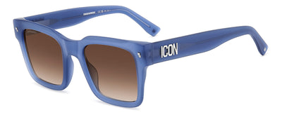 DSQUARED2 ICON 0010/S Matte Blue/Brown Gradient #colour_matte-blue-brown-gradient