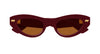 Bottega Veneta BV1350S Burgundy/Brown #colour_burgundy-brown