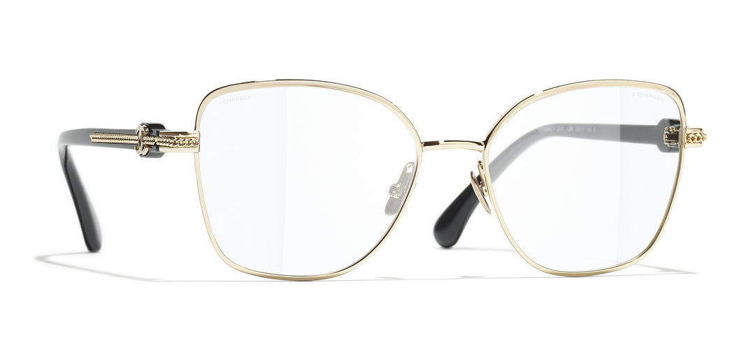 Chanel gold frame glasses online