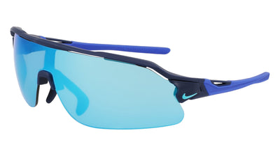 Nike Flyfree Shield P EV24035 Matte Obsdian/Blue Road Polarised Mirror #colour_matte-obsdian-blue-road-polarised-mirror