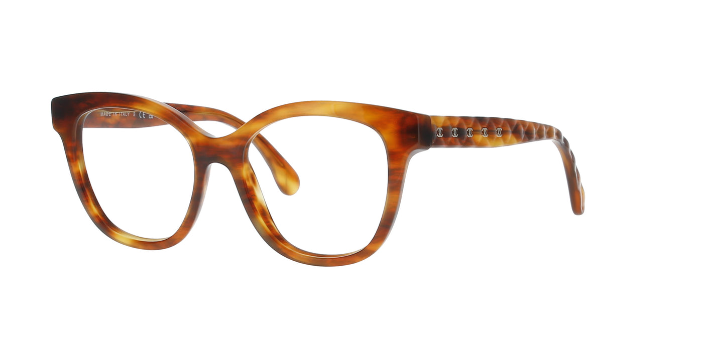 Striped Havana Butterfly Chanel Frame