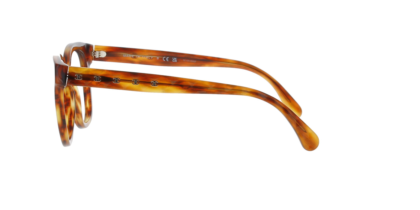 Striped Havana Butterfly Chanel Frame