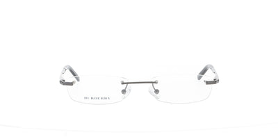 Shiny Gunmetal Burberry Rimless Frame