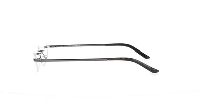 Shiny Gunmetal Burberry Rimless Frame