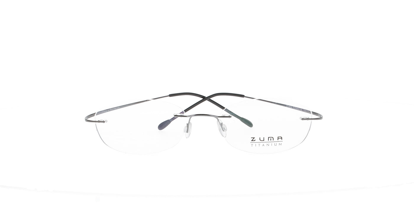 Shiny Gunmetal Rimless Zuma Titanium Frame