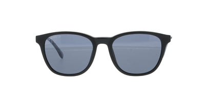 Round Matt Black Lacoste Sunglasses