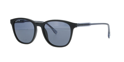 Round Matt Black Lacoste Sunglasses