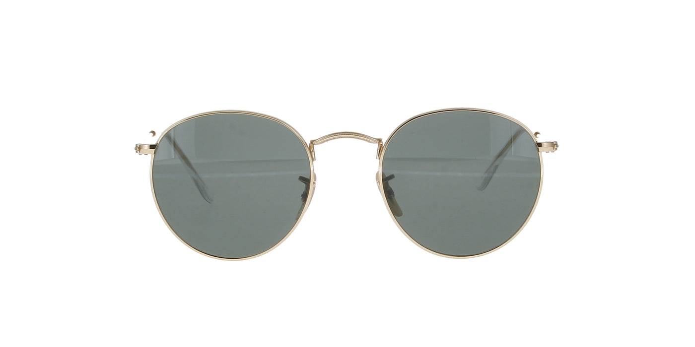 Gold Metal Round Rayban Sunglasses