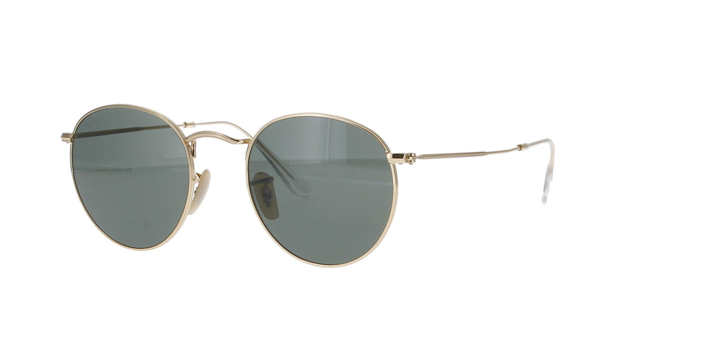 Gold Metal Round Rayban Sunglasses